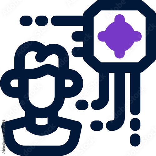 artificial intelligence duotone icon. Sleek and modern vector icon for websites, mobile apps, marketing materials, and corporate design. Fully scalable and ready to use.