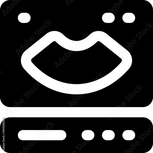 ultrasound glyph icon. Strong and solid vector icon for websites, mobile interfaces, presentations, and visual branding. High quality and easy to edit.