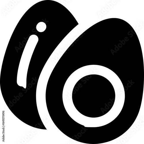 egg glyph icon. Strong and solid vector icon for websites, mobile interfaces, presentations, and visual branding. High quality and easy to edit.