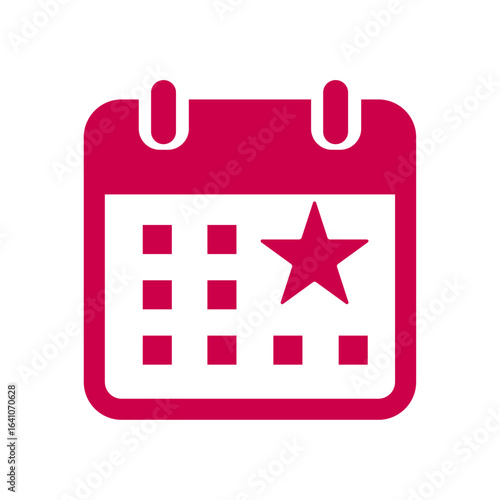 Calendar Icon with Star – Event and Schedule Symbol