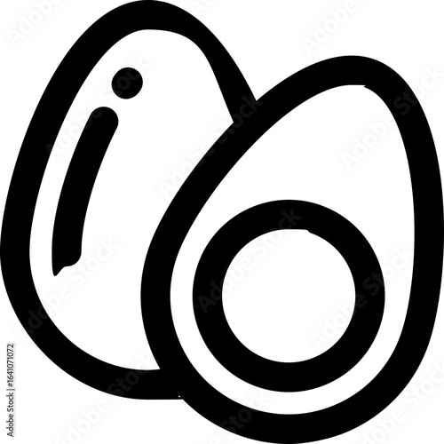 egg line icon. Clean and minimalist vector icon for websites, mobile apps, presentations, and logos. Fully scalable and customizable for any project.