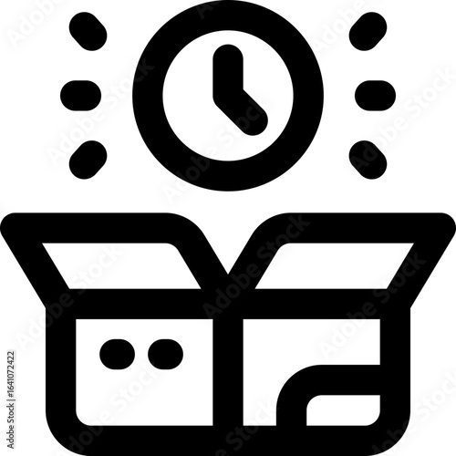 time line icon. Clean and minimalist vector icon for websites, mobile apps, presentations, and logos. Fully scalable and customizable for any project.