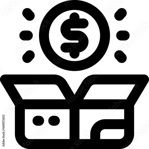 buy line icon. Clean and minimalist vector icon for websites, mobile apps, presentations, and logos. Fully scalable and customizable for any project.