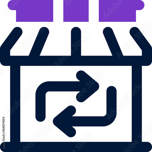 secondhand store duotone icon. Sleek and modern vector icon for websites, mobile apps, marketing materials, and corporate design. Fully scalable and ready to use.