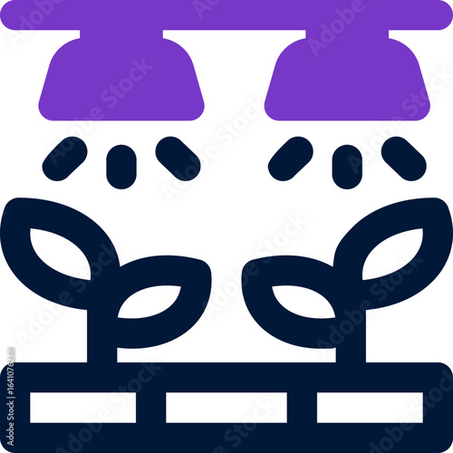 irrigation system duotone icon. Sleek and modern vector icon for websites, mobile apps, marketing materials, and corporate design. Fully scalable and ready to use.