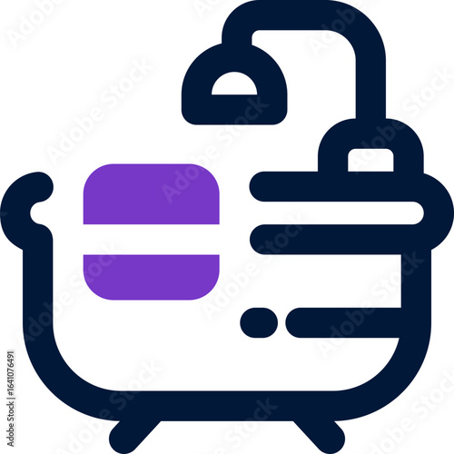 bath duotone icon. Sleek and modern vector icon for websites, mobile apps, marketing materials, and corporate design. Fully scalable and ready to use.