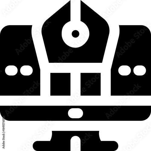 design glyph icon. Strong and solid vector icon for websites, mobile interfaces, presentations, and visual branding. High quality and easy to edit.