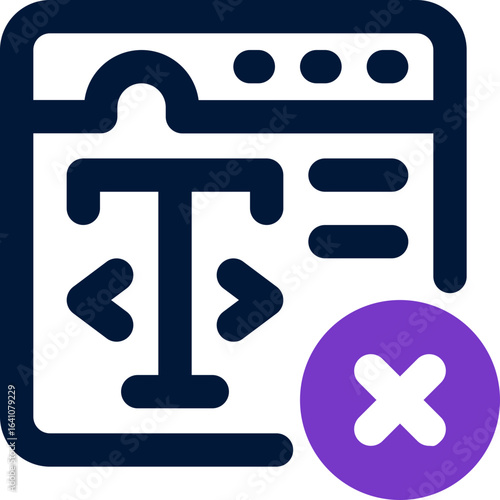 remove text duotone icon. Sleek and modern vector icon for websites, mobile apps, marketing materials, and corporate design. Fully scalable and ready to use.