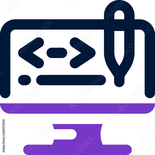 code editor duotone icon. Sleek and modern vector icon for websites, mobile apps, marketing materials, and corporate design. Fully scalable and ready to use.