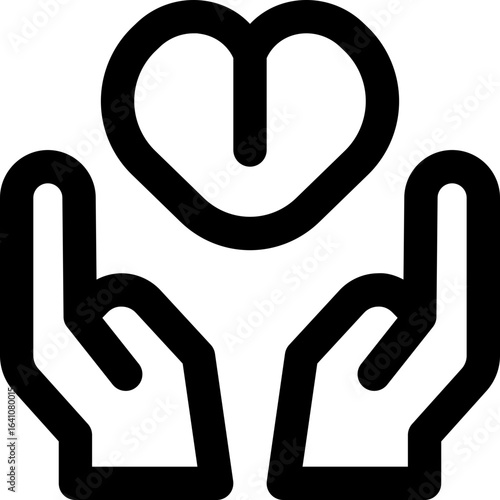 heart line icon. Clean and minimalist vector icon for websites, mobile apps, presentations, and logos. Fully scalable and customizable for any project.