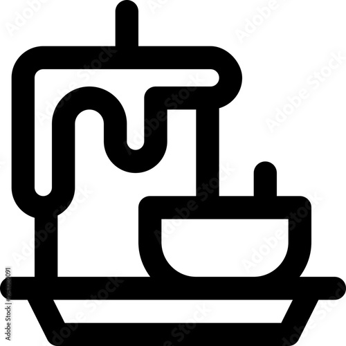 candle line icon. Clean and minimalist vector icon for websites, mobile apps, presentations, and logos. Fully scalable and customizable for any project.