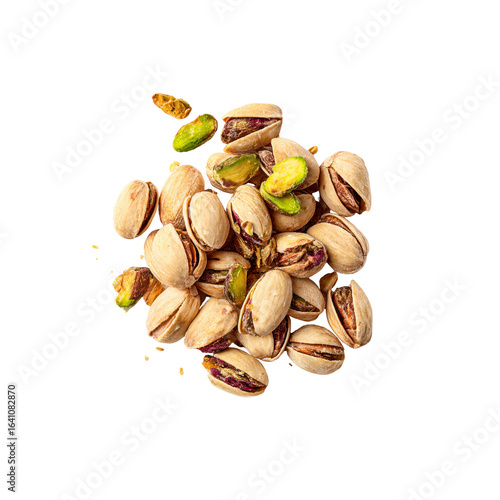 Roasted Pistachios - Close-up Studio Shot of Shelled Pistachios with Kernels