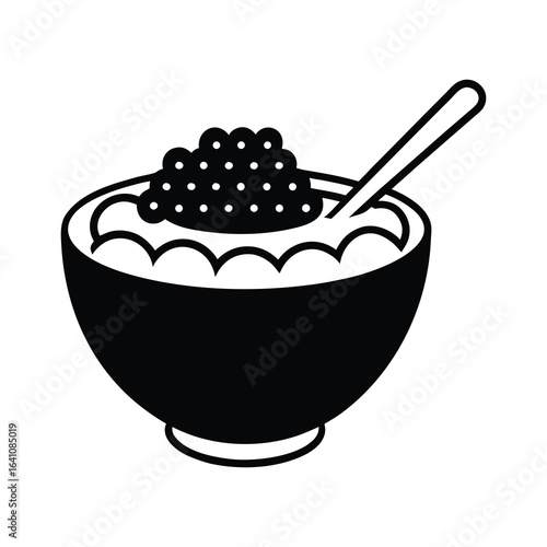 breakfast clipart of bowl of oatmeal topped