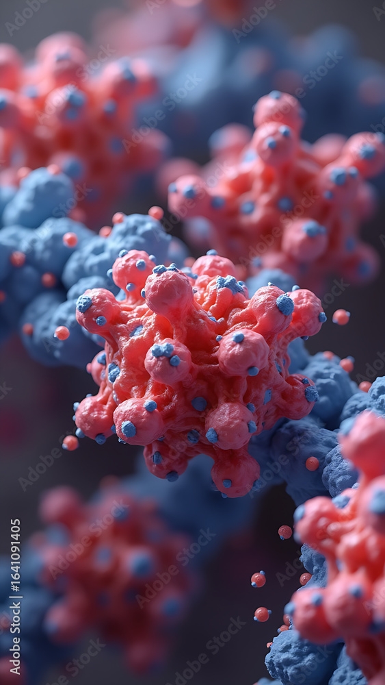 Fototapeta premium A microscopic view of the transport proteins responsible for moving materials around the body. 