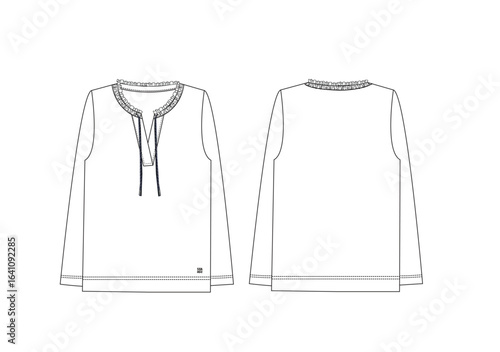 Women's Blouse Sketch Drawing Templates