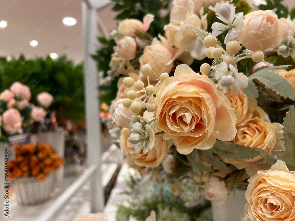 Fototapeta premium bouquet, rose, flower, roses, flowers, pink, wedding, love, bunch, nature, bridal, romance, valentine, floral, beauty, bride, gift, bloom, anniversary, isolated, color, plant, petal, marriage, blossom