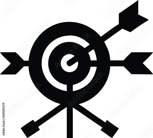 Archery target with a bullseye arrow, a symbol of business success and aiming for your goals
