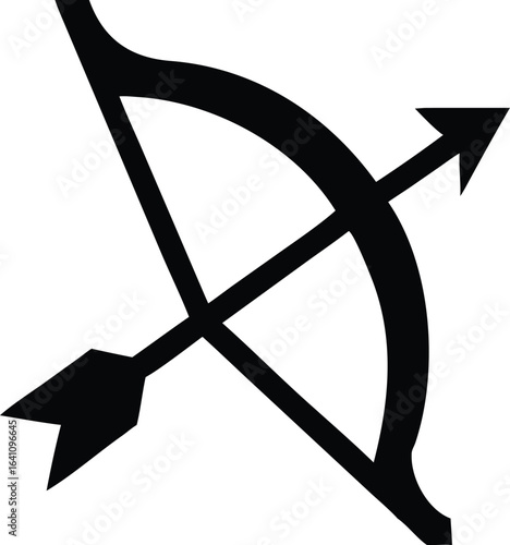 Vector 3D illustration of a red arrow business direction icon with a silver hammer and sickle