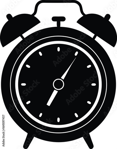 Alarm Clock glyph and line vector illustration