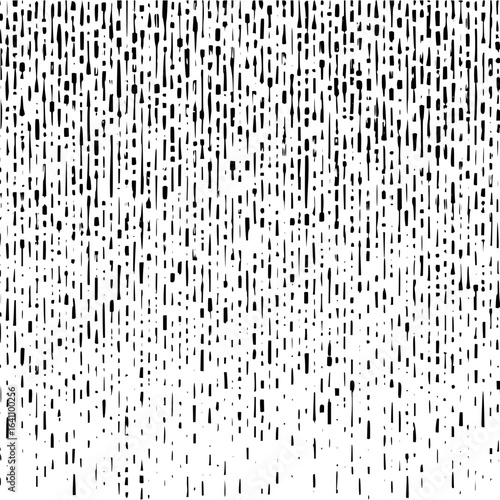 Minimalist vertical black lines and dots with varying lengths and densities on a white background creating a pattern vector