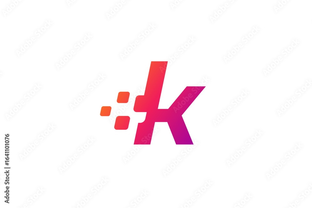 Obraz premium Letter K logo icon design template elements