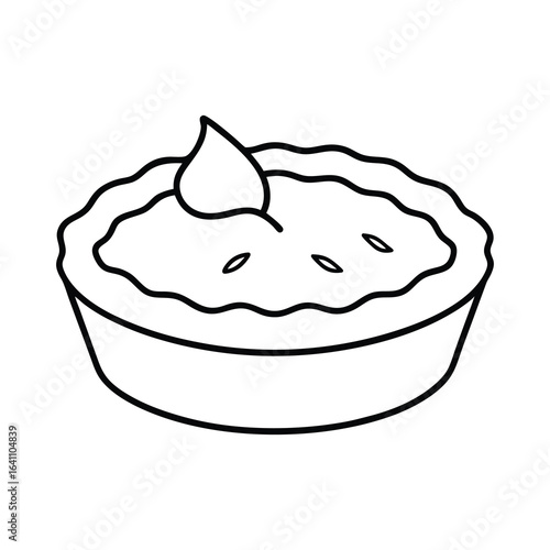 outline lunch clipart of quiche with spinach and c.eps