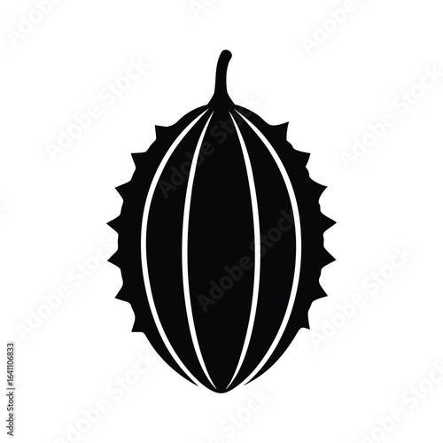 silhouette illustration bitter melon 