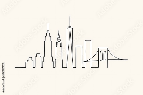 Newyork city skyline vector illustration