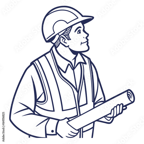 sketch of a man in a cap