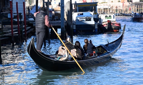 Gondola in gand canal, Venice
