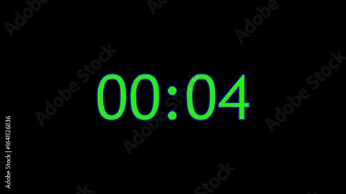 ten second countdown video animation from 10 to 0 seconds