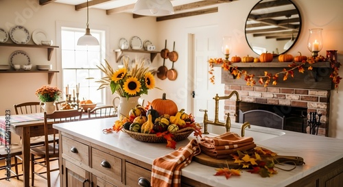 Interior of a kitchen in Autumn