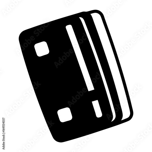 Simplistic illustration of a thick book with square markers and soft edges