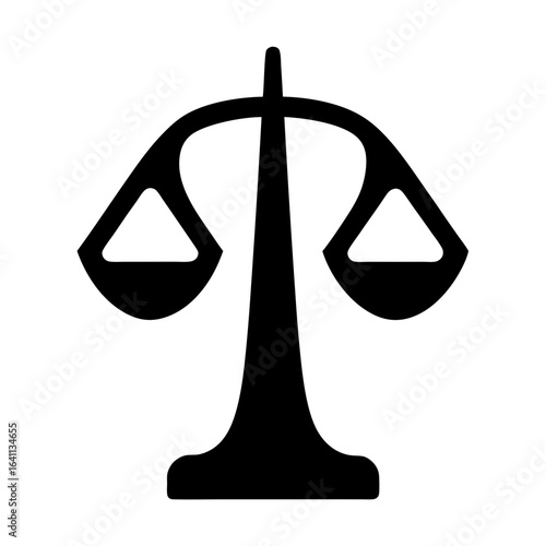 Symmetrical scales of justice representing fairness, legal systems and equilibrium