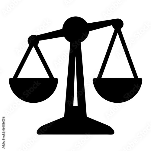 Stylized Scales of Justice Symbol Illustrating Balance and Legal Concepts