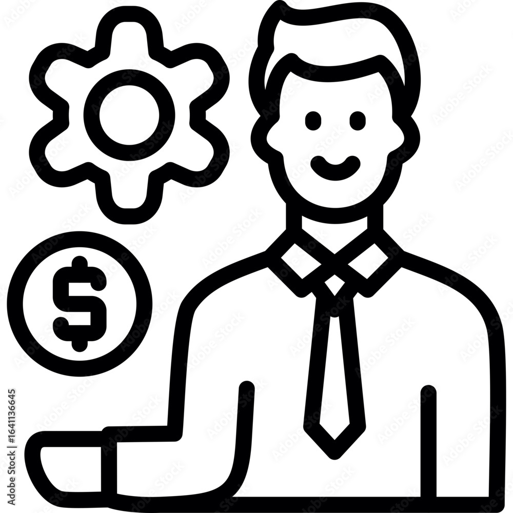 Obraz premium Business Setting Icon