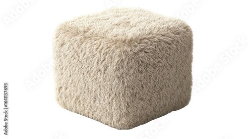 Brown wool scarf with soft warm fabric and knitted winter fashion accessory isolated on white background