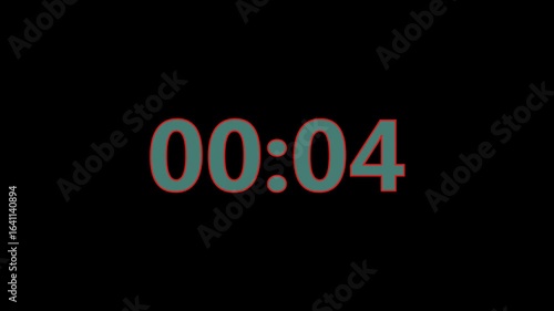 ten second countdown video animation from 10 to 0 seconds