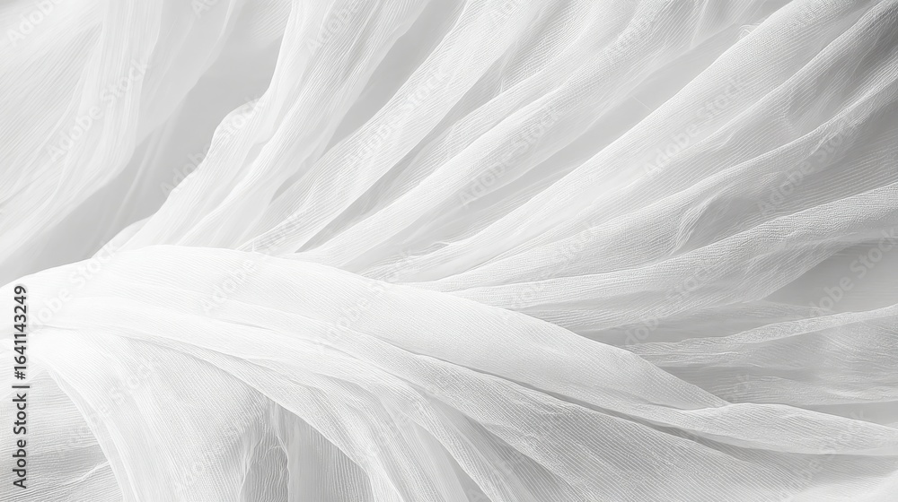 Flowing White Sheer Fabric Flowing White Sheer Fabric