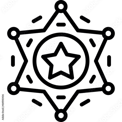 Sheriff Badge Icon