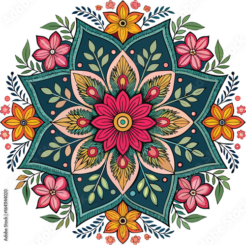 Creative mandala floral design