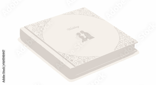 Elegant Wedding Album with Hearts Pattern for Cherished Memories Preservation