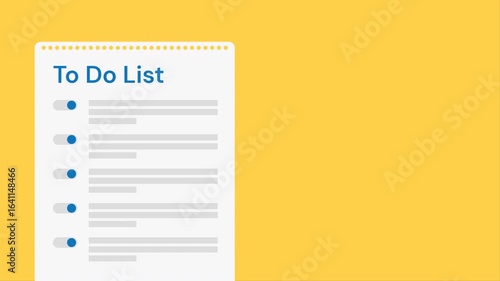 To do list notes paper copyspace animation