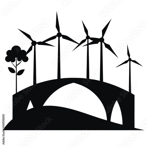 wind turbine on the wind farm