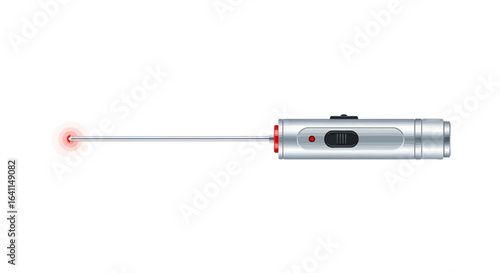Illustrative laser pointer emits a focused red beam, demonstration tool