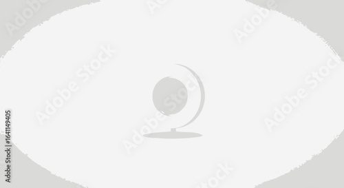 Minimalist vector illustration of a stylized spherical lamp concept