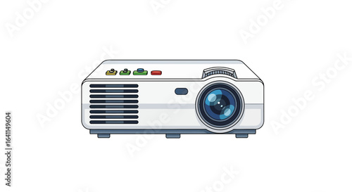 Modern white projector, perfect for presentations and home theater use
