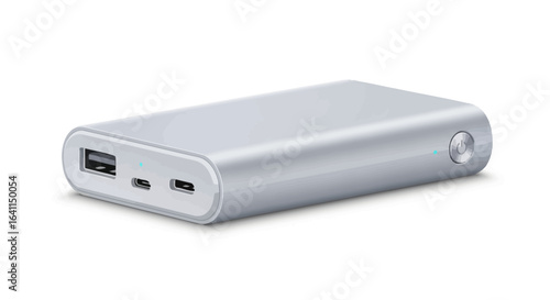 Sleek portable power bank charger for electronic devices charging station