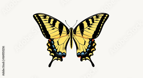 Striking Eastern Tiger Swallowtail Butterfly Graphic for Nature Lovers