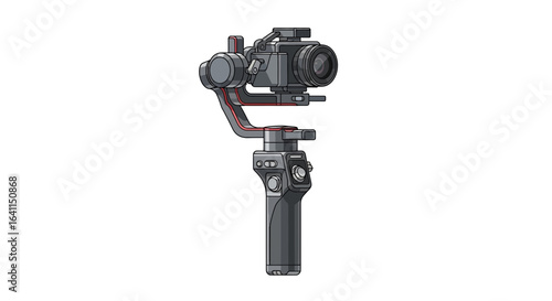 Stabilized perspectives: a minimalistic image of a handheld gimbal setup